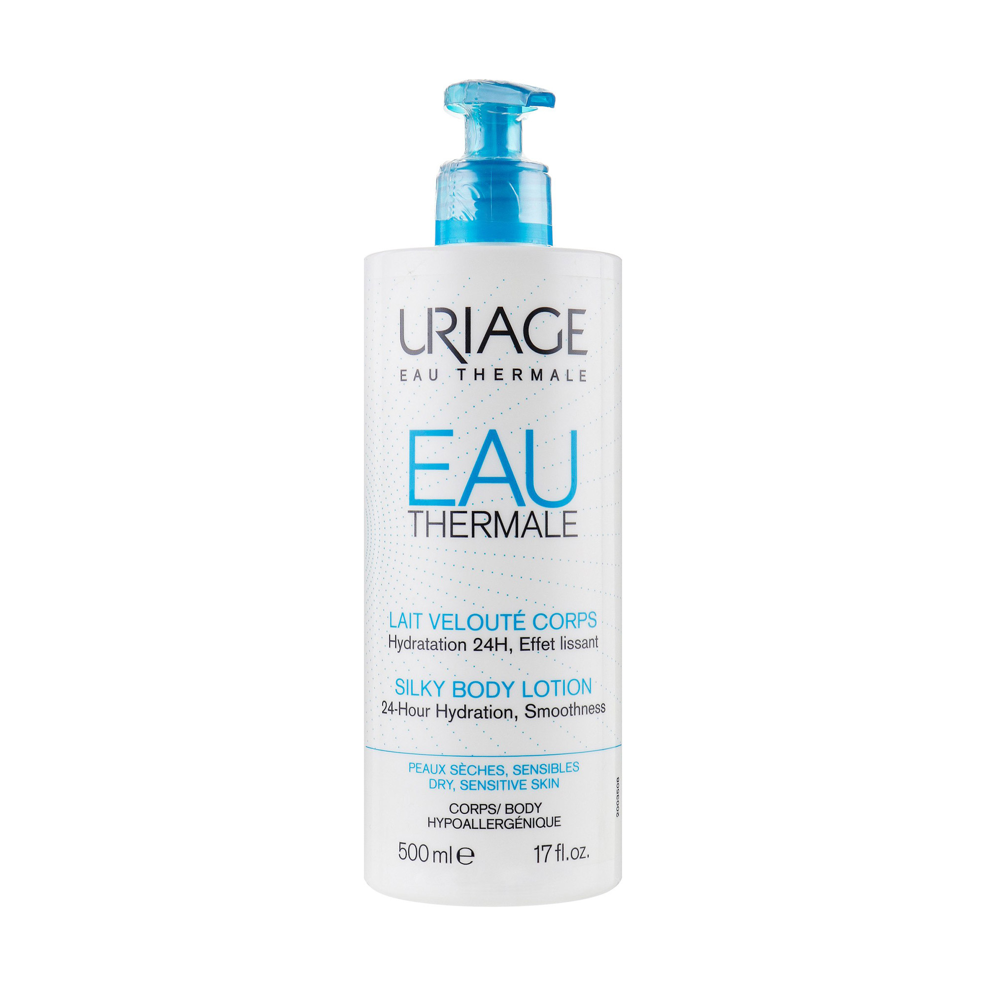 Шовковисте молочко для тіла Uriage Eau Thermal для сухої та чутливої шкіри, 500 мл